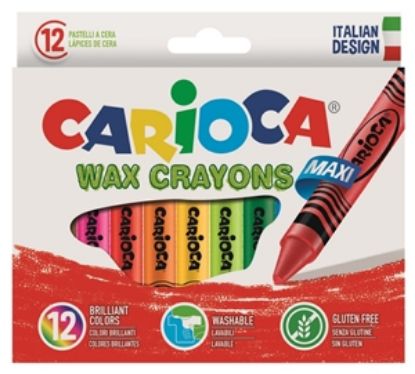 Εικόνα της ΚΗΡΟΜΠΟΓΙΕΣ CARIOCA WAX CRAYONS/12