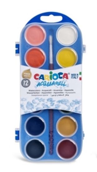 Εικόνα της ΝΕΡΟΧΡΩΜΑΤΑ CARIOCA 12 PLASTIC CASE 30mm