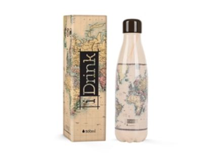 Εικόνα της ΠΑΓΟΥΡΙ i DRINK ID0008 THERMAL BOTTLE 500ml OLD MAP