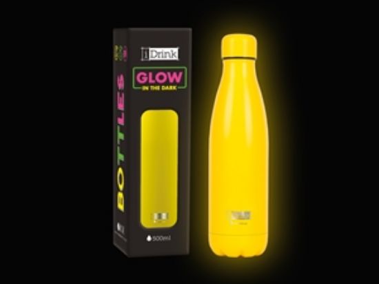 Εικόνα της ΠΑΓΟΥΡΙ i DRINK ID0042 THERM BOTTLE 500ml GLOW IN THE DARK YELLOW