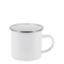 Εικόνα της Μεταλλική Κούπα 12oz WHITE + SILVER rim