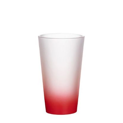 Εικόνα της MUG GLASS -17oz LATTE (FROST) RED Gradient