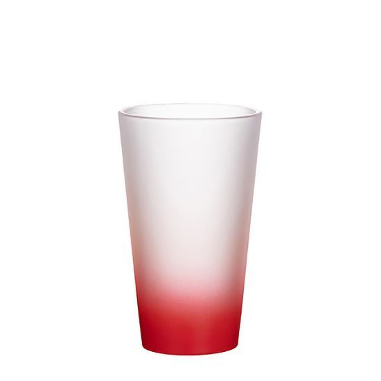 Εικόνα της MUG GLASS -17oz LATTE (FROST) RED Gradient