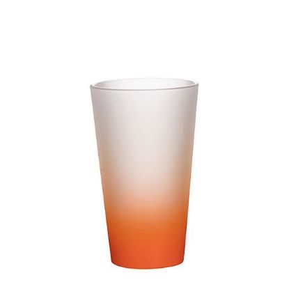 Εικόνα της MUG GLASS -17oz LATTE (FROST) ORANGE Gradient