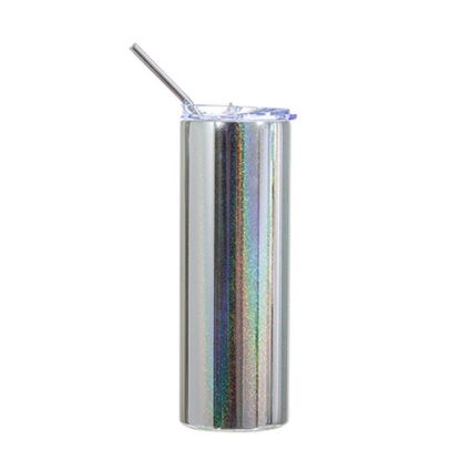 Εικόνα της Skinny Tumbler 20oz SILVER Metallic Sparkling