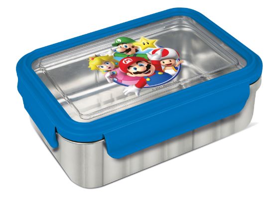 Εικόνα της Δοχείο Φαγητού Stainless Steel 670ml , Super Mario