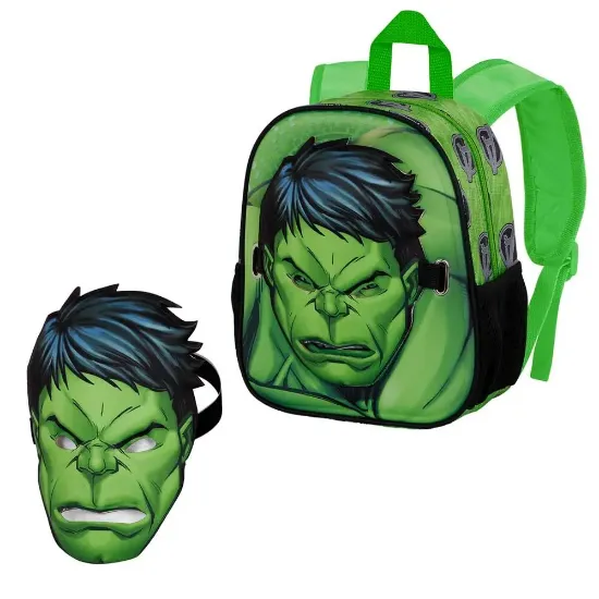 Εικόνα της Marvel Hulk Strength backpack + mask 27cm