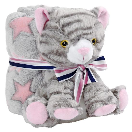 Εικόνα της Candy Cat Soft blanket + plush toy 22cm