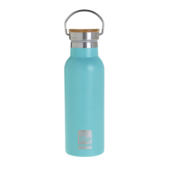 Εικόνα της Blue Thermos 500ml | Bamboo Lid