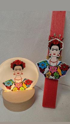 Εικόνα της ΣΕΤ ΛΑΜΠΑΔΑ ΚΑΙ ΦΩΤΙΣΤΙΚΟ FRIDA KAHLO