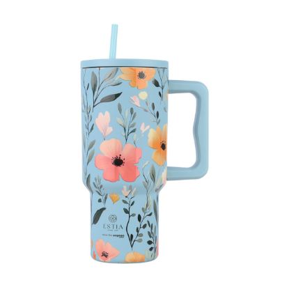 Εικόνα της ΘΕΡΜΟΣ STRAW TUMBLER XL SAVE THE AEGEAN 900ml SKY GARDEN
