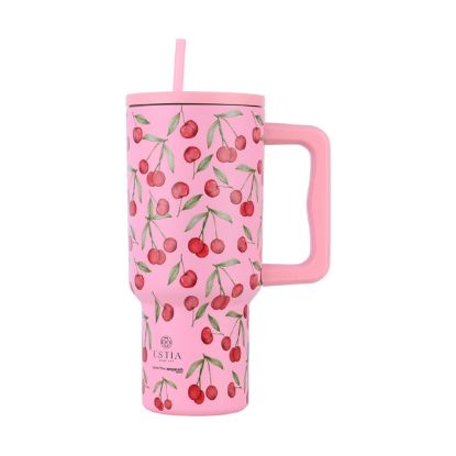 Εικόνα της ΘΕΡΜΟΣ STRAW TUMBLER XL SAVE THE AEGEAN 900ml CHERRY ROSE