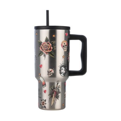 Εικόνα της ΘΕΡΜΟΣ STRAW TUMBLER XL SAVE THE AEGEAN 900ml OLD SCHOOL