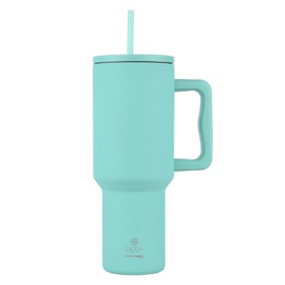Εικόνα της ΘΕΡΜΟΣ STRAW TUMBLER XL SAVE THE AEGEAN 1200ml BERMUDA GREEN