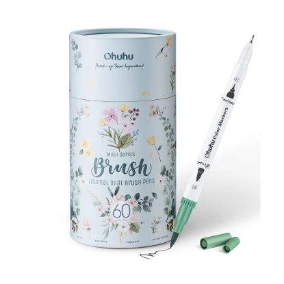Εικόνα της Ohuhu Σετ 60 Μαρκαδόρων με Βάση το Νερό Brush & Fineliner