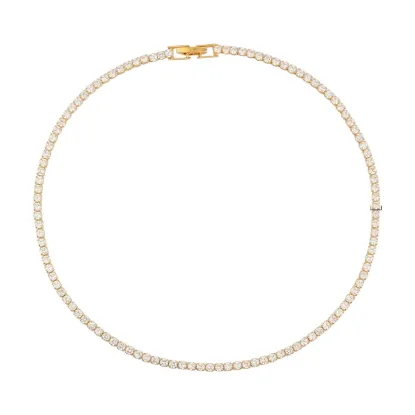 Εικόνα της Κολιέ χρυσό τσόκερ με zircon 