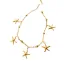 Εικόνα της Βραχιόλι ποδιού επιχρυσωμένο ατσάλι με αστερίες