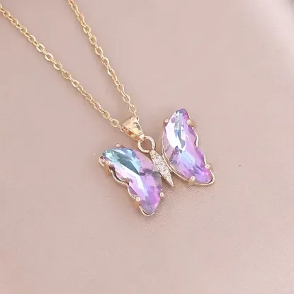 Εικόνα της Κολιέ με mermaid πεταλούδα ατσάλινο-