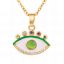 Εικόνα της "Evil Eye" Necklace, 18K Gold Plated Steel