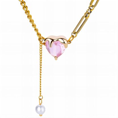 Εικόνα της "Heart" Necklace, 18K Gold Plated Steel