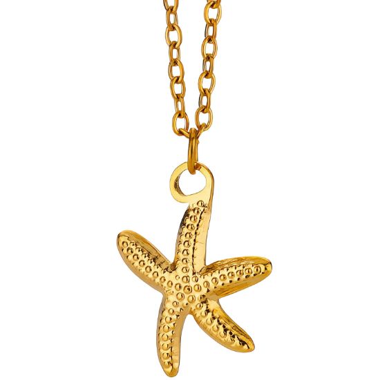 Εικόνα της "Starfish" Necklace, 18K Gold Plated Steel