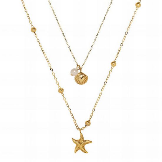 Εικόνα της Necklace, 18K Gold Plated Steel