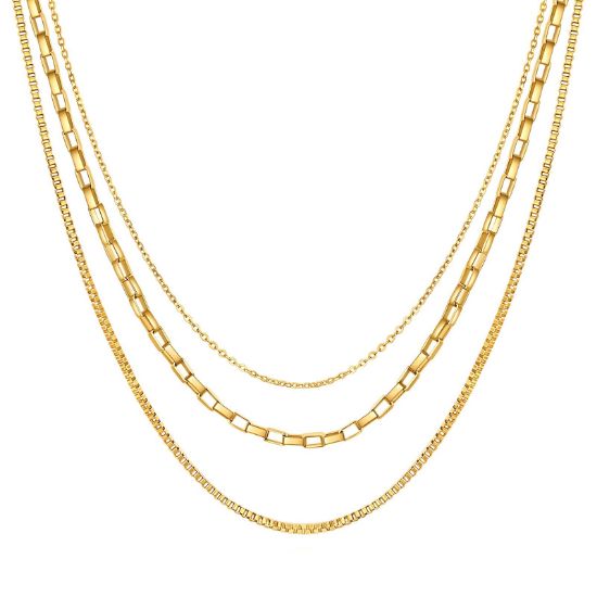 Εικόνα της Necklace, 18K Gold Plated Steel