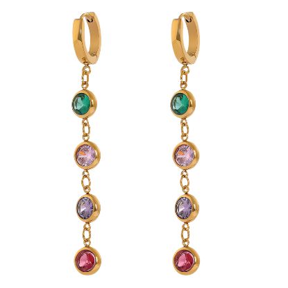 Εικόνα της Earrings, 18K Gold Plated Steel