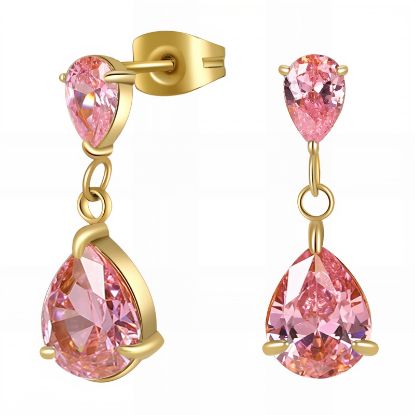 Εικόνα της Earrings, 18K Gold Plated Steel