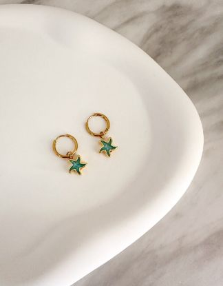 Εικόνα της Turquoise Seastar Hoops