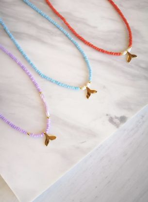 Εικόνα της Orange Tail Bead Necklace