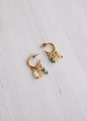 Εικόνα της Howlite Pearl Hoops