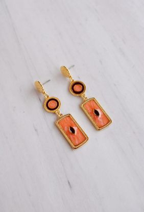 Εικόνα της Long Orange Earrings