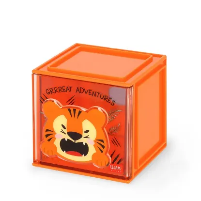 Εικόνα της Stackable Desk Storage Box - Cutie Cube - Tiger