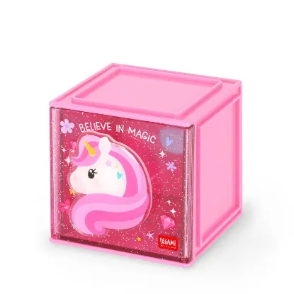 Εικόνα της Stackable Desk Storage Box - Cutie Cube - Unicorn