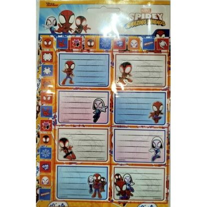 Εικόνα της Σχολικές Ετικέτες Gim 16τμχ Hot Stamping Spidey