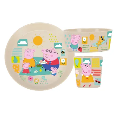 Εικόνα της Crockery Set Koziol Children Bio-Circular Connect Peppa Pig White (3-piece)
