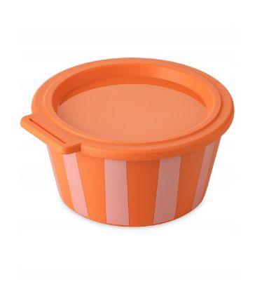 Εικόνα της ΦΑΓΗΤΟΔΟΧΕΙΟ ΜΕ ΚΑΠΑΚΙ KOZIOL NORA BOX 700mL STRONG CORAL STRIPES