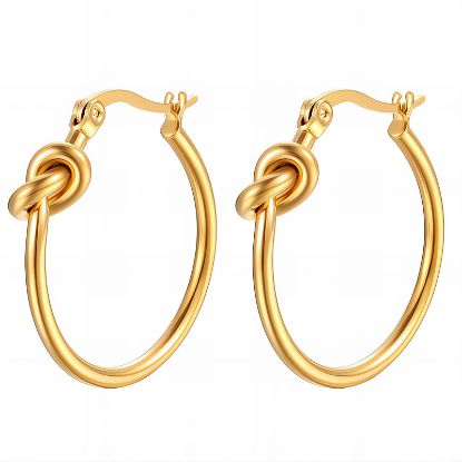 Εικόνα της Earrings, 18K Gold Plated Steel