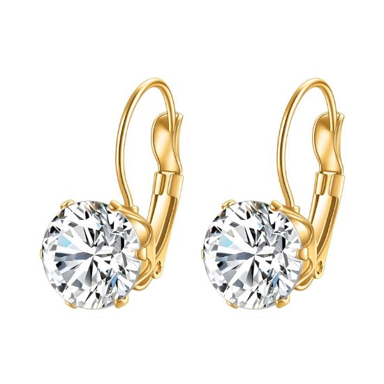 Εικόνα της Earrings, 18K Gold Plated Steel