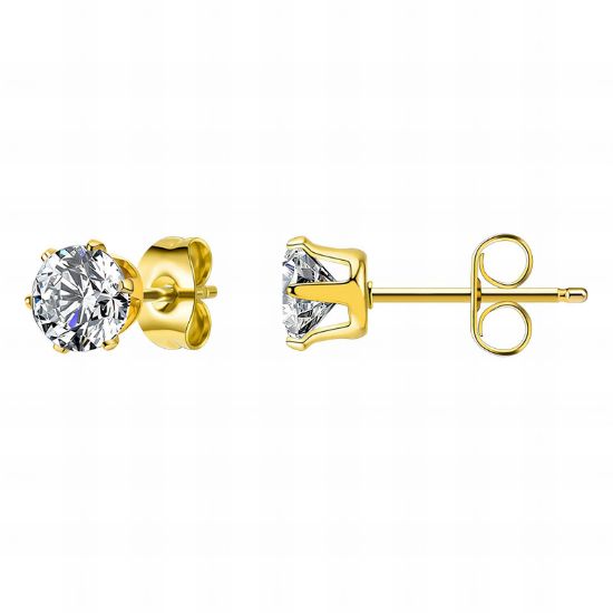 Εικόνα της Earrings, 18K Gold Plated Steel