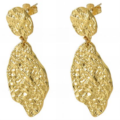 Εικόνα της Earrings, 18K Gold Plated Steel