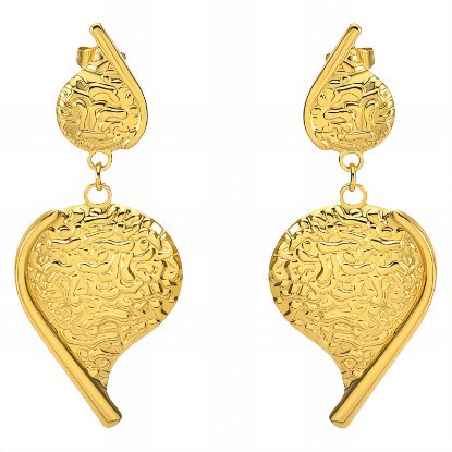 Εικόνα της Earrings, 18K Gold Plated Steel