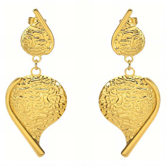 Εικόνα της Earrings, 18K Gold Plated Steel