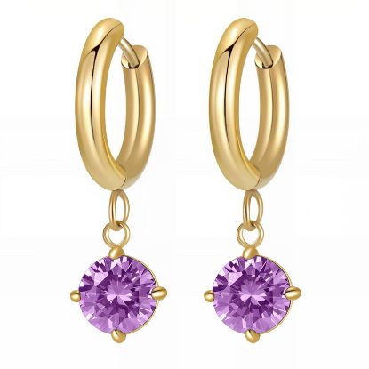 Εικόνα της Earrings, 18K Gold Plated Steel