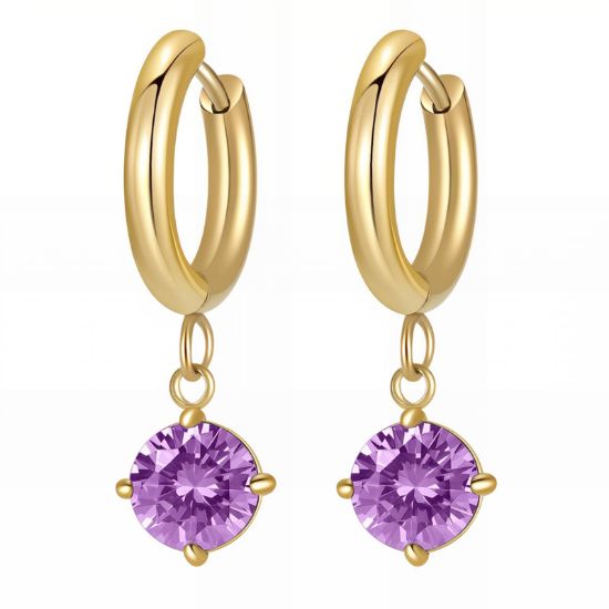Εικόνα της Earrings, 18K Gold Plated Steel