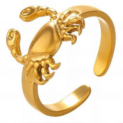 Εικόνα της "Crabs" Ring, 18K Gold Plated Steel