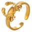 Εικόνα της "Crabs" Ring, 18K Gold Plated Steel