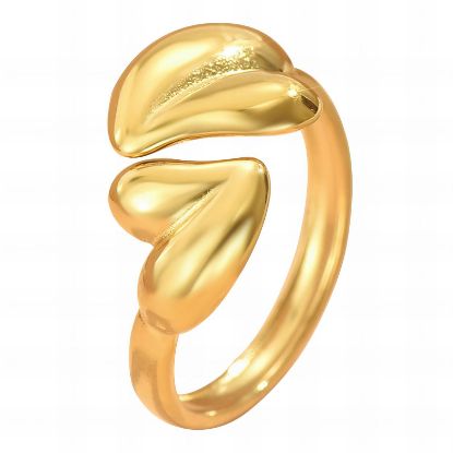 Εικόνα της "Hearts" Ring, 18K Gold Plated Steel