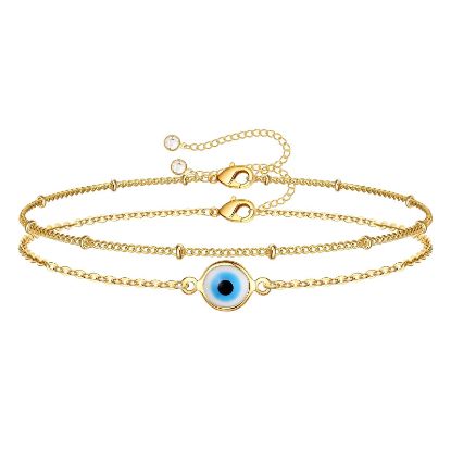 Εικόνα της "Evil Eye" Bracelet, 18K Gold Plated Steel